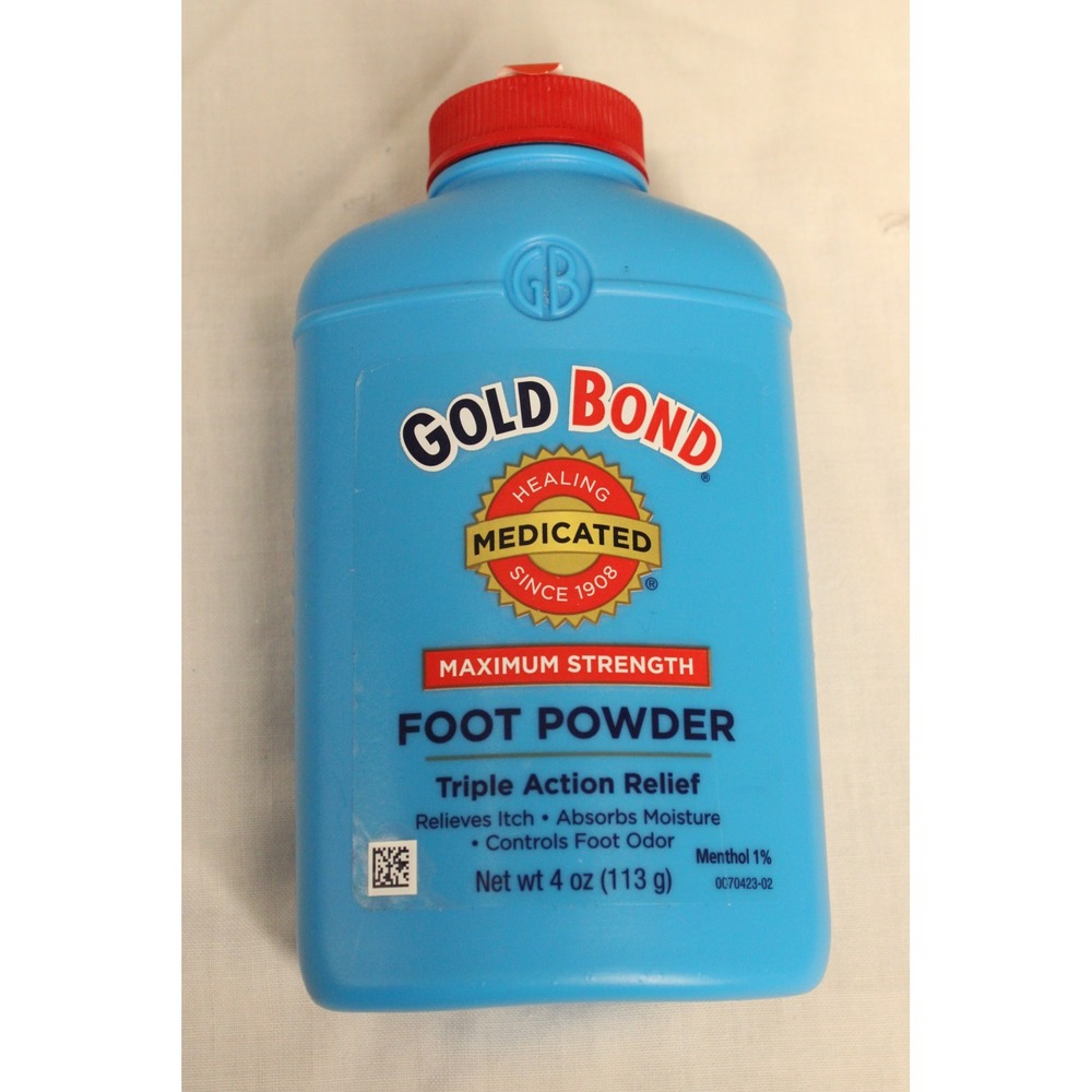Gold Bond Medicated Foot Powder Talc 4oz Maximum Strength Triple Action NOS